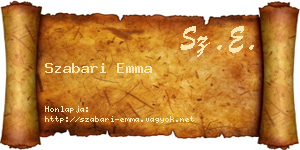 Szabari Emma névjegykártya